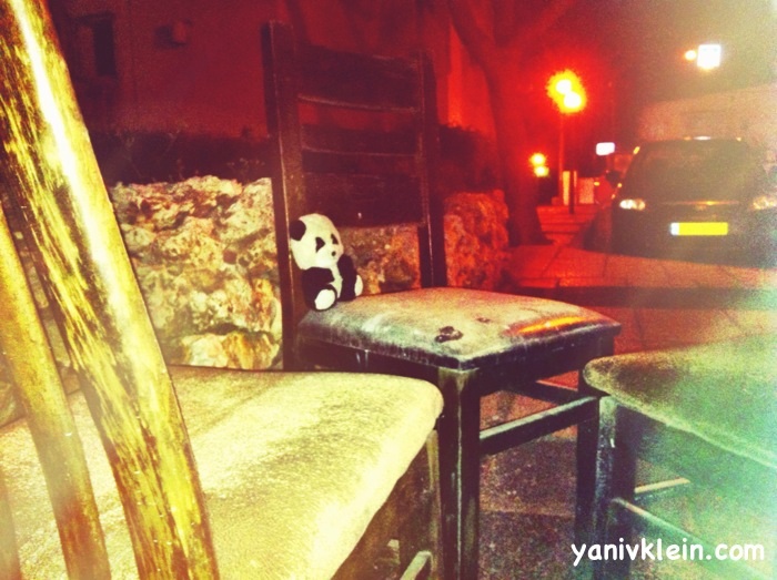 You know what will be great in here? A table! 2013/03/grabachair.jpg